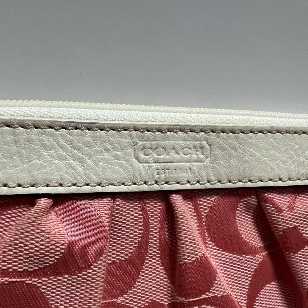 Coach Pink and Cream Wristlet EUC - Picture 2 of 8